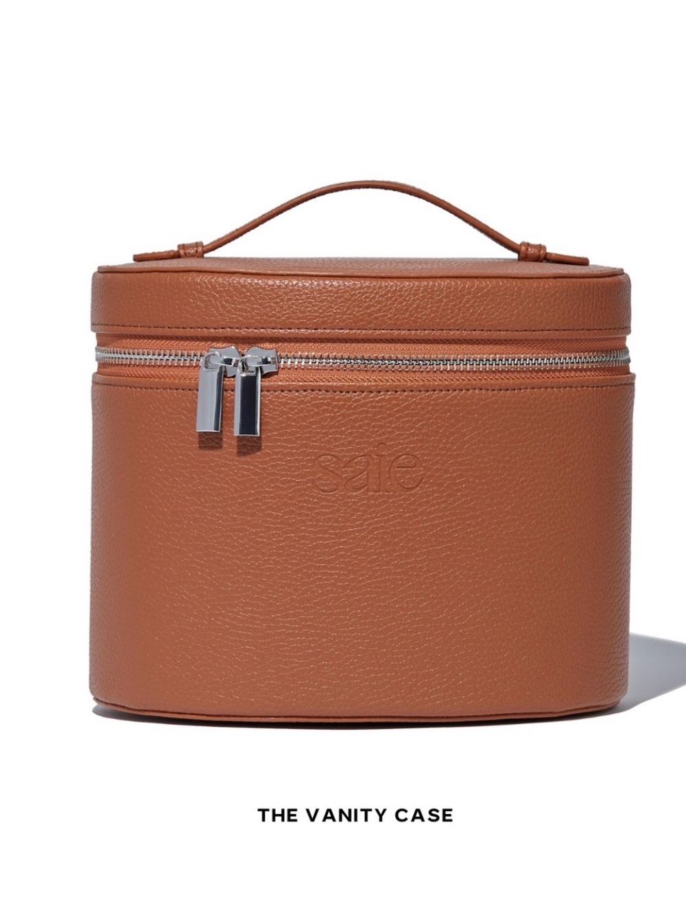 The Vanity Case - Tan Leather Cosmetic Bag